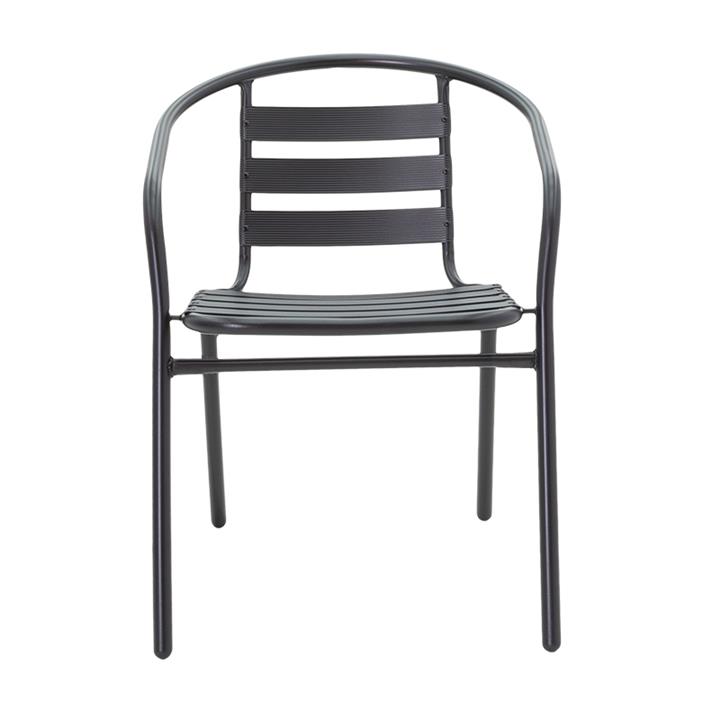Tade pakoworld metal garden armchair in black color