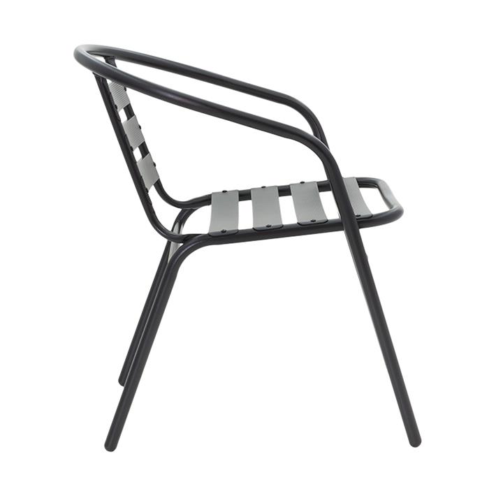 Tade pakoworld metal garden armchair in black color