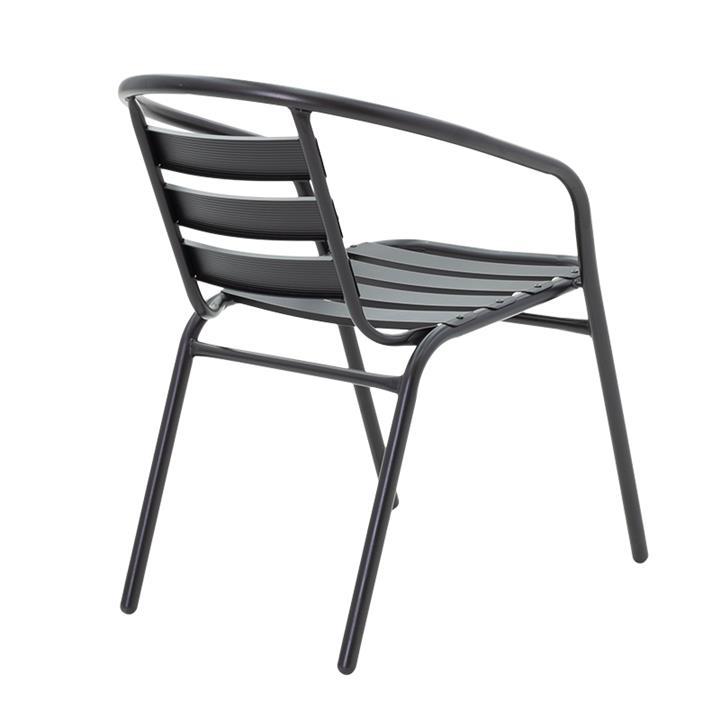 Tade pakoworld metal garden armchair in black color