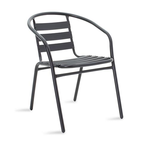 Tade pakoworld metal garden armchair in black color