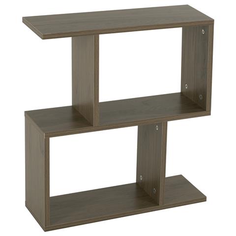 SIDE TABLE WITH STORAGE SPACES HM8881.12 MELAMINE IN OLIVE GREY COLOR 50x17x56Hcm.