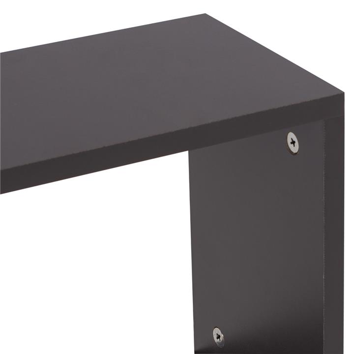 SIDE TABLE AMEER WITH STORAGE SPACES HM8881.20 MELAMINE IN GREY COLOR 50x17x56Hcm.