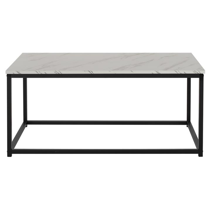 COFFEE TABLE SAFFRON HM8975.12 MELAMINE WHITE MARBLE LOOK 95x55x43Hcm.