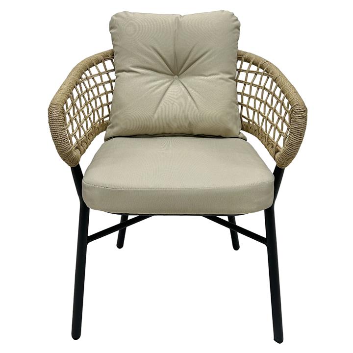 ΠΟΛΥΘΡΟΝΑ ΑΛΟΥΜΙΝΙΟΥ DARK GREY ΕΠΑΓΓΕΛΜ. RATTAN ΜΑΞΙΛΑΡΙ ΜΠΕΖ 57x61x74Yεκ.HM5863.01