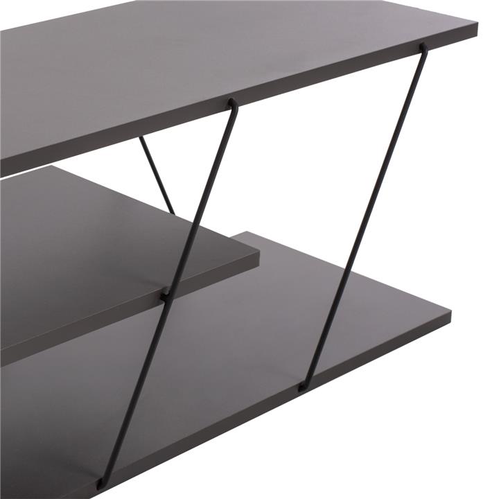 TV STAND TARS HM8922.20 MELAMINE GREY 120x32x33Hcm.