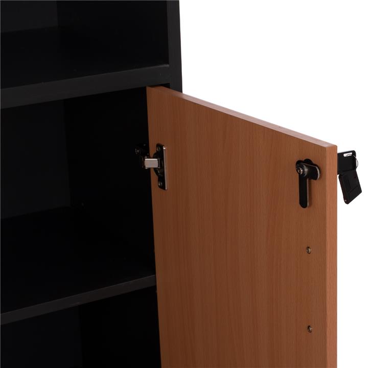 Professional office bookcase HM2014.01 oak color with 2 doors 80Χ40Χ180