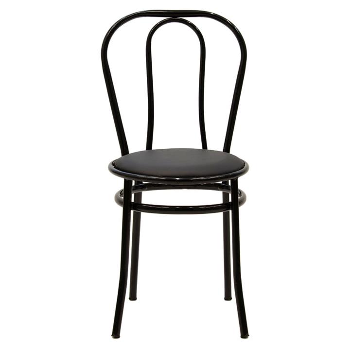 Vienna chair I pakoworld pu-metal black gloss