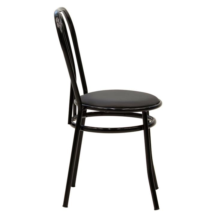 Vienna chair I pakoworld pu-metal black gloss