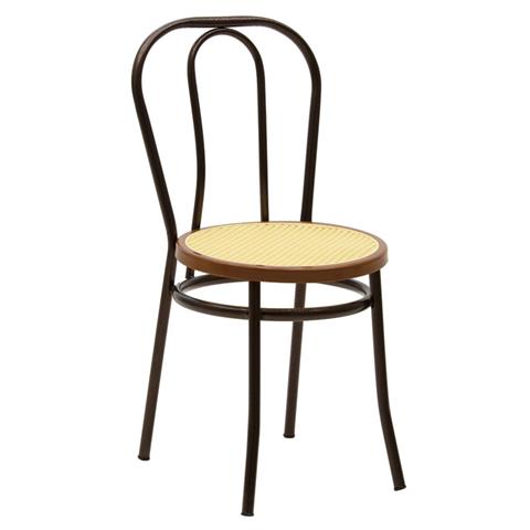 Vienna chair pakoworld pe rattan beige-metal brown forged