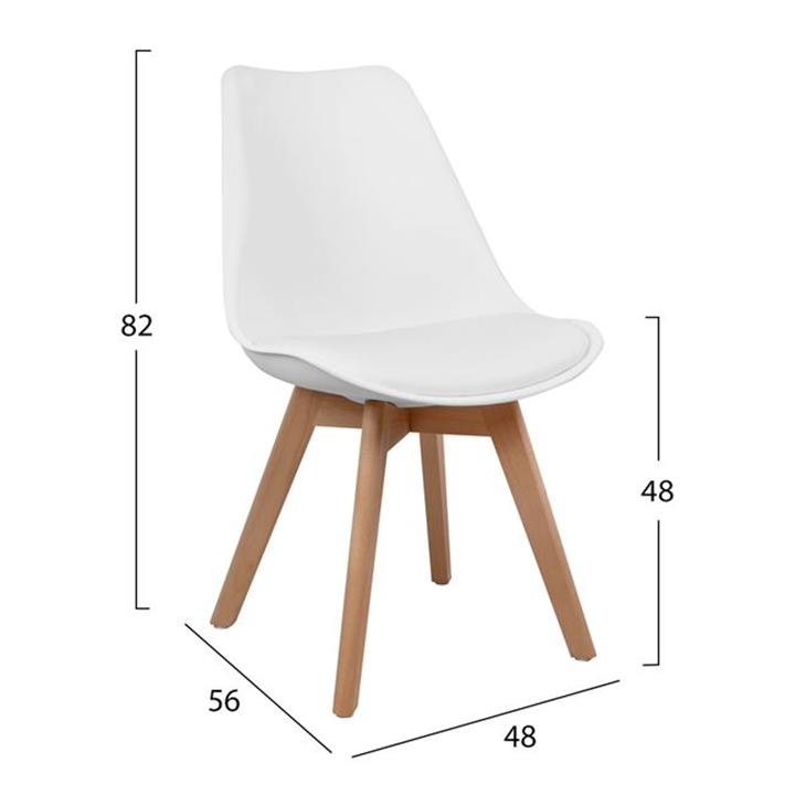 Set 5 pieces Table Minimal Black & Vegas White HM10601 80x80x74 cm.