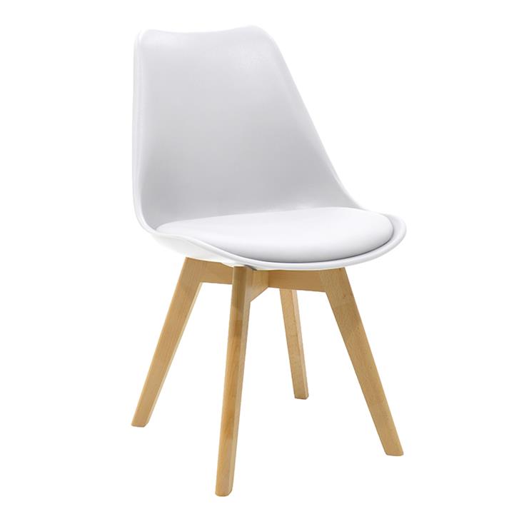 Dining set 5pcs Julita-Gaston pakoworld black-white-natural D80x73cm