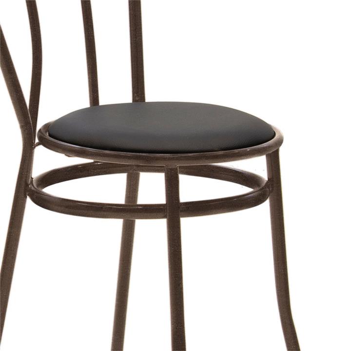 Vienna chair I pakoworld pu black-metal brown forged