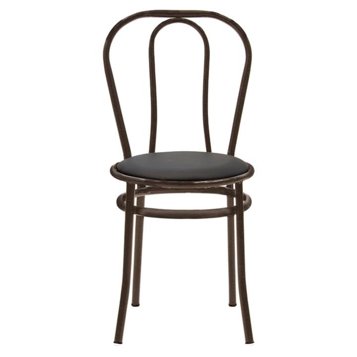 Vienna chair I pakoworld pu black-metal brown forged