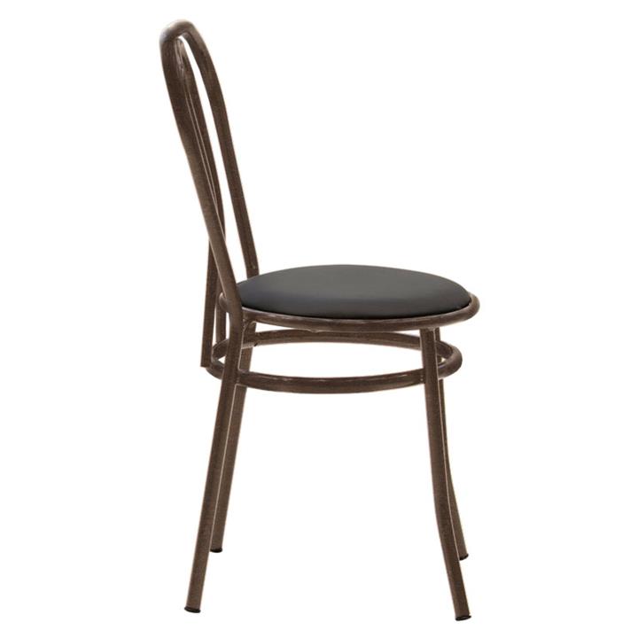 Vienna chair I pakoworld pu black-metal brown forged