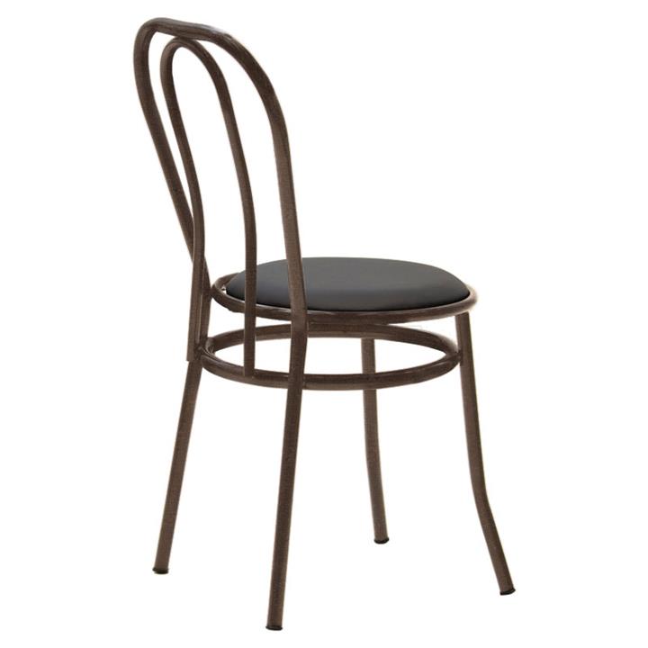Vienna chair I pakoworld pu black-metal brown forged