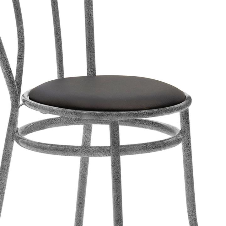 Vienna chair I pakoworld pu black-metal gray forged