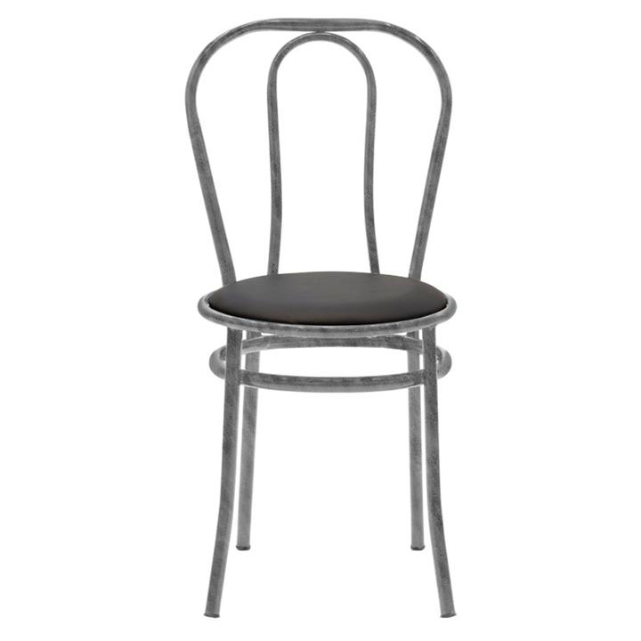 Vienna chair I pakoworld pu black-metal gray forged