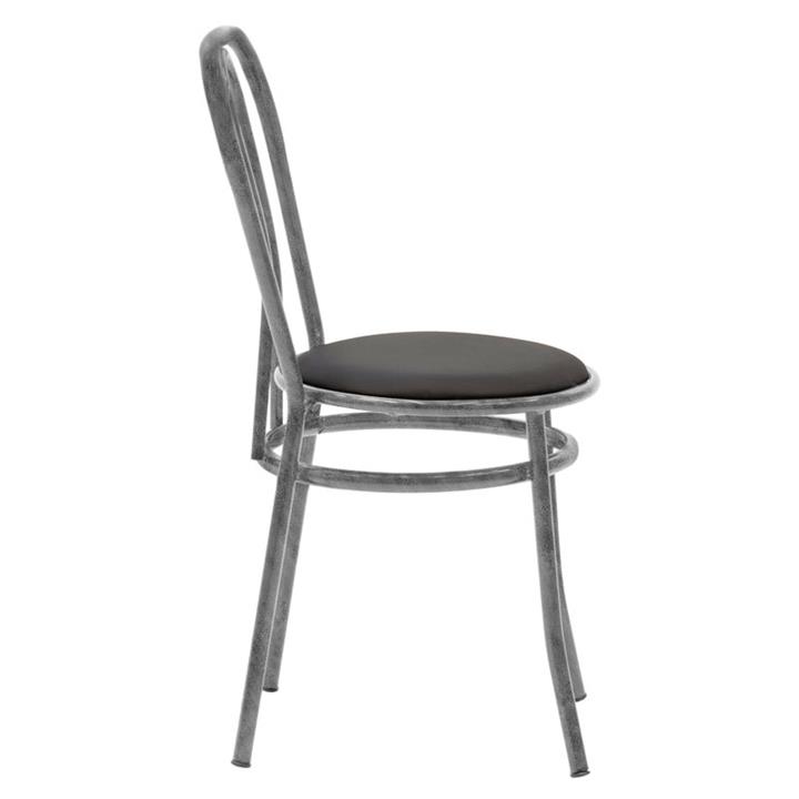 Vienna chair I pakoworld pu black-metal gray forged