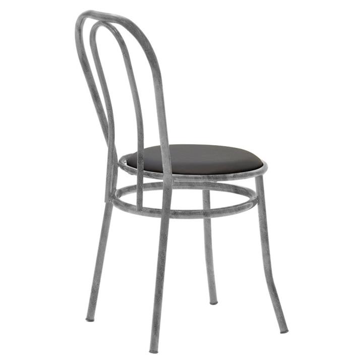 Vienna chair I pakoworld pu black-metal gray forged