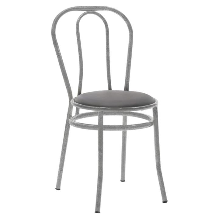 Vienna chair I pakoworld pu black-metal gray forged