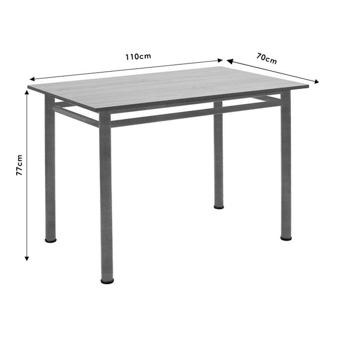 Table PWF-0644 pakoworld oak-leg ecru 110x70x77cm