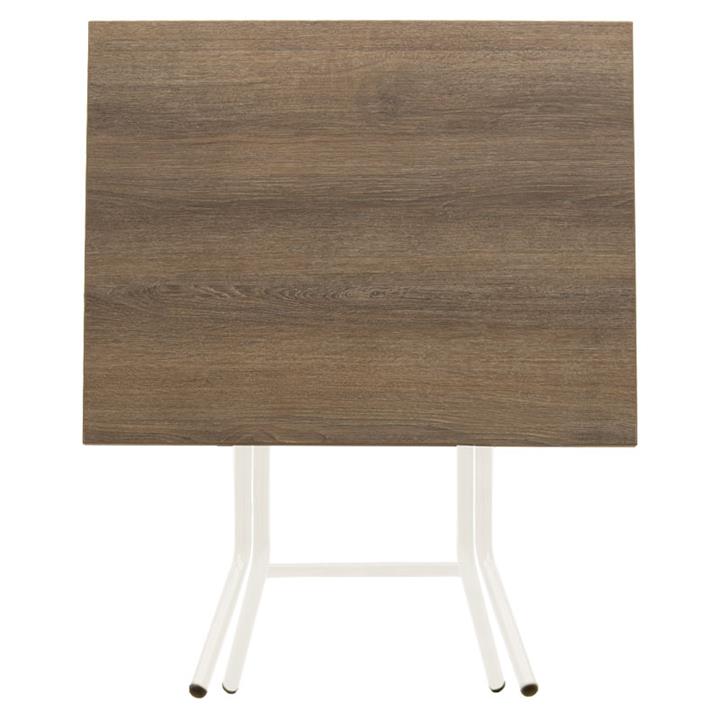 Table Liam pakoworld folding ash-leg ecru forged 70x50x75cm