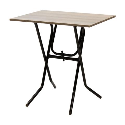 Table Liam pakoworld folding ash-leg black gloss 70x50x75cm