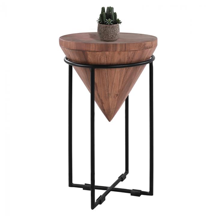 Side coffee table HM8217.11 solid acacia trunk Φ31X53Η