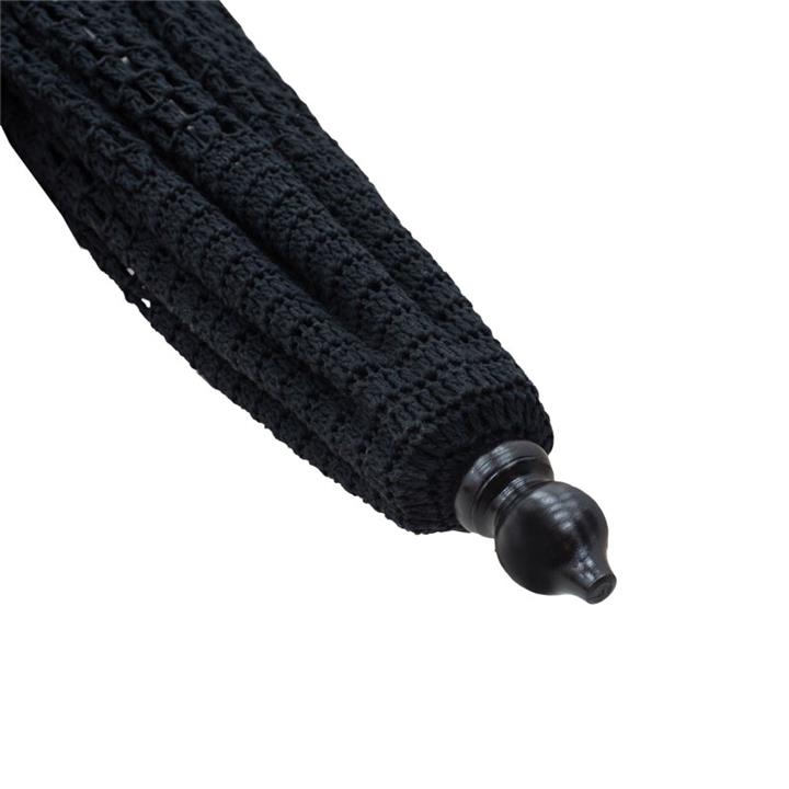Garden umdrella Brilie pakoworld wood-macrame D2.70x2.60m black