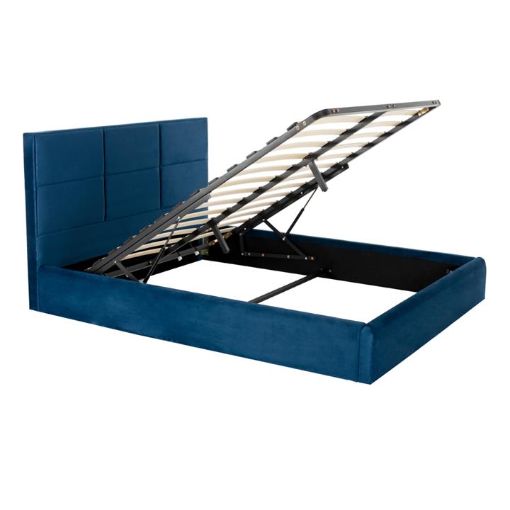 BED BRILEY HM583.08 BLUE VELVET WITH STORAGE SPACE 160X200cm.