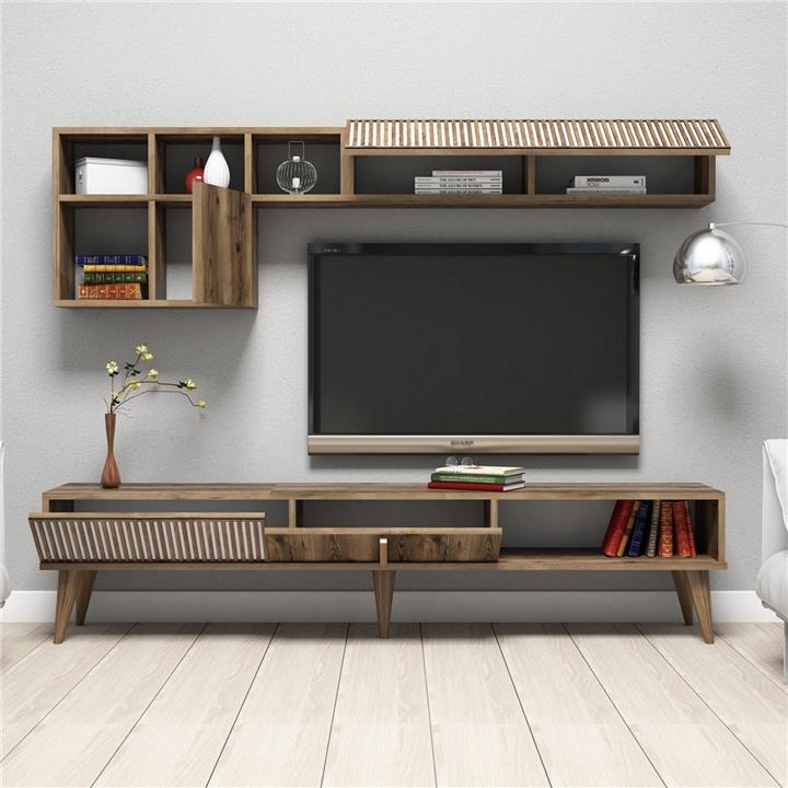 LIVING ROOM COMPOSITION HM11847.01 2PCS IN WALNUT-WHITE