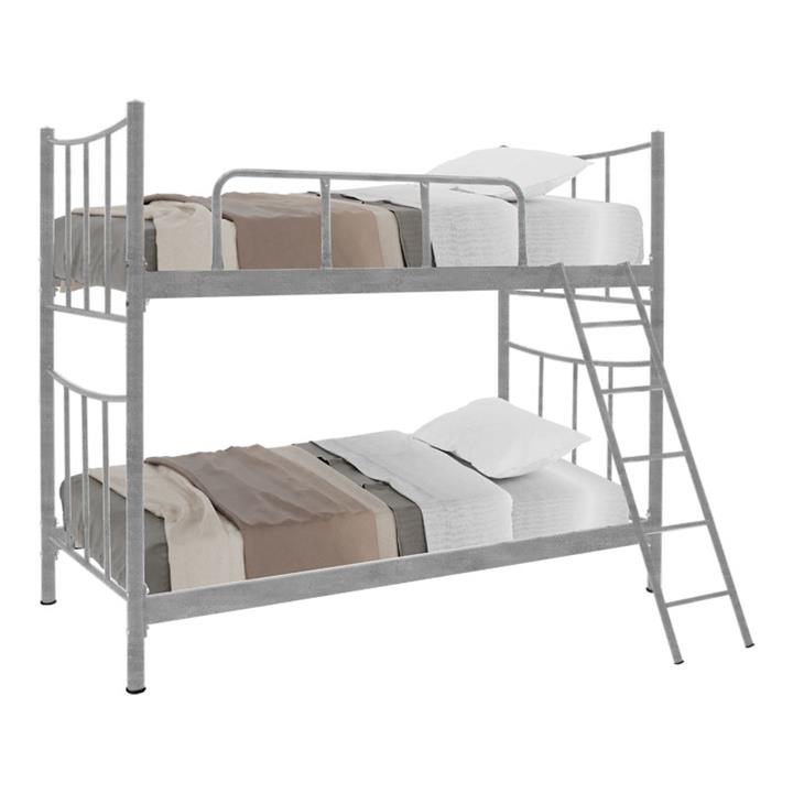 Bunk bed Winston pakoworld metallic grey forged 90x190cm