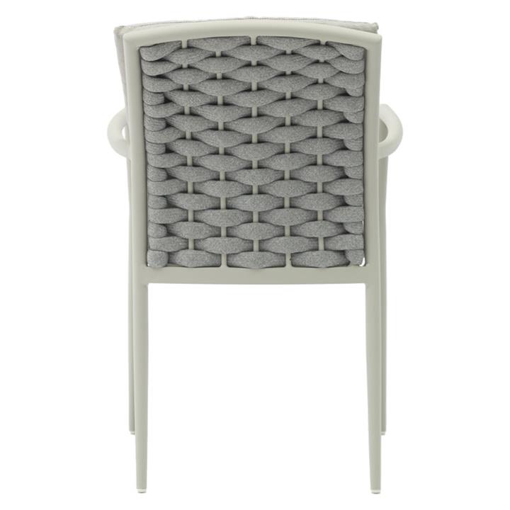 Garden armchair Moritz pakoworld aluminum gray-textilene gray-beige cushion