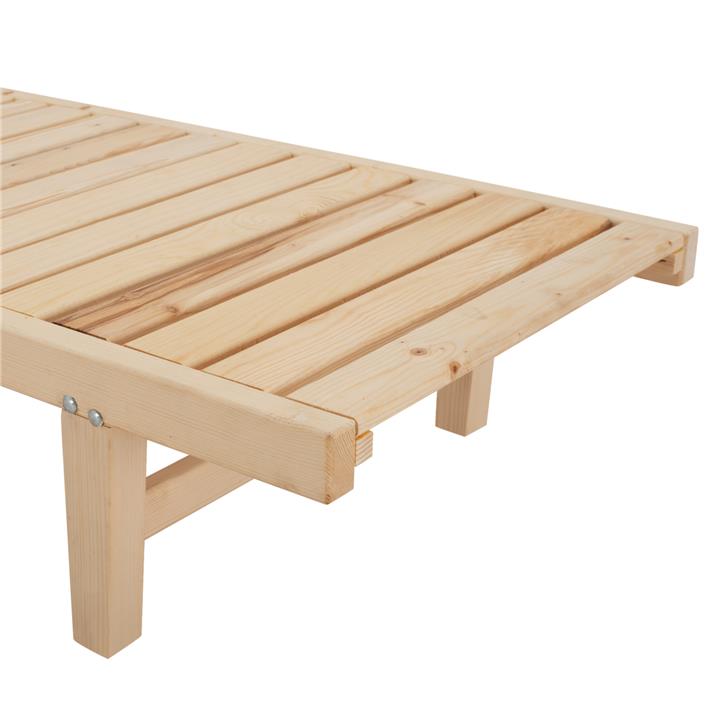 PROFESSIONAL SUNBED HM11431.03 FIR WOOD IN NATURAL SHADE 194x65x30Y cm.
