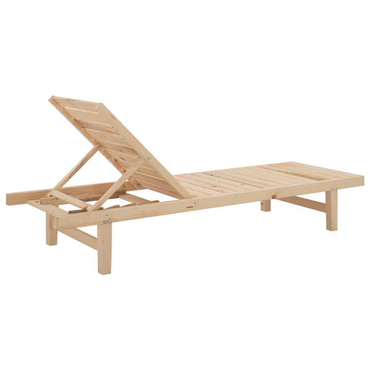 PROFESSIONAL SUNBED HM11431.03 FIR WOOD IN NATURAL SHADE 194x65x30Y cm.