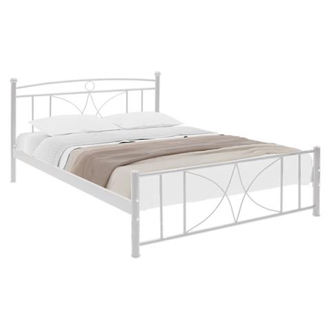 Double bed Billy pakoworld metal color white160x200cm