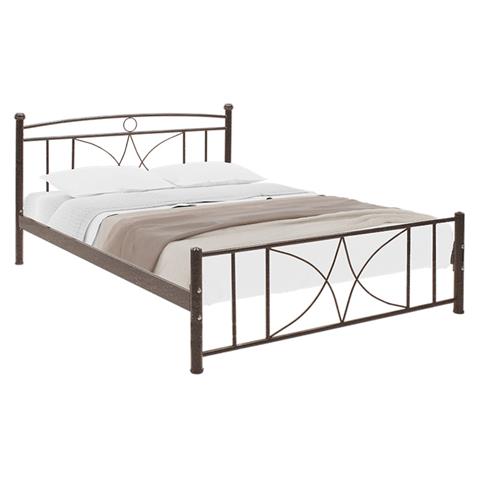 Double bed Billy pakoworld metal color brown forged 160x200cm