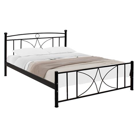 Double bed Billy pakoworld metal color black gloss 160x200cm