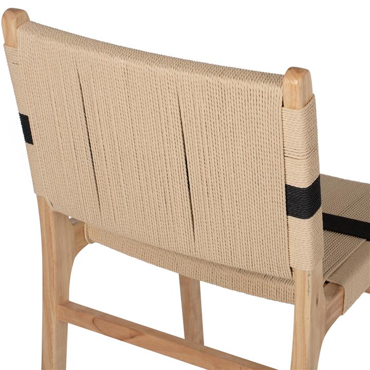 LEISURE CHAIR RUBBERWOOD AND ROPE IN NATURAL COLOR 49X59X86Hcm.HM9323.01