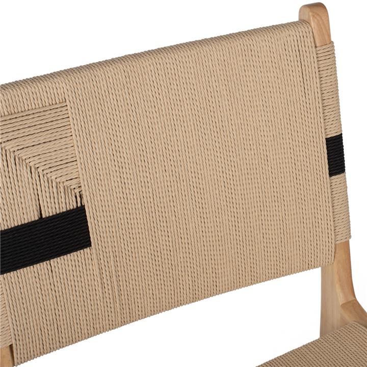 LEISURE CHAIR RUBBERWOOD AND ROPE IN NATURAL COLOR 49X59X86Hcm.HM9323.01