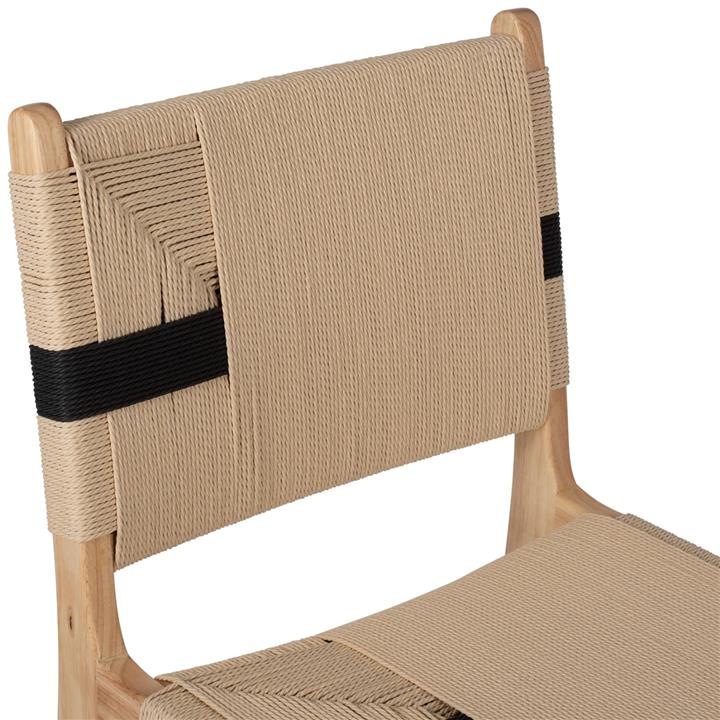 LEISURE CHAIR RUBBERWOOD AND ROPE IN NATURAL COLOR 49X59X86Hcm.HM9323.01