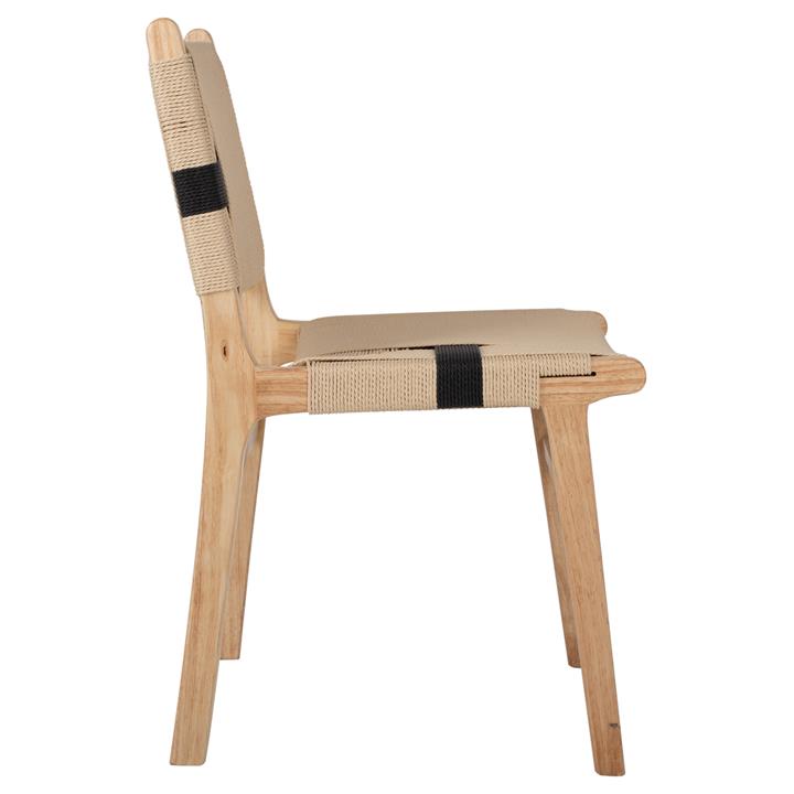 LEISURE CHAIR RUBBERWOOD AND ROPE IN NATURAL COLOR 49X59X86Hcm.HM9323.01