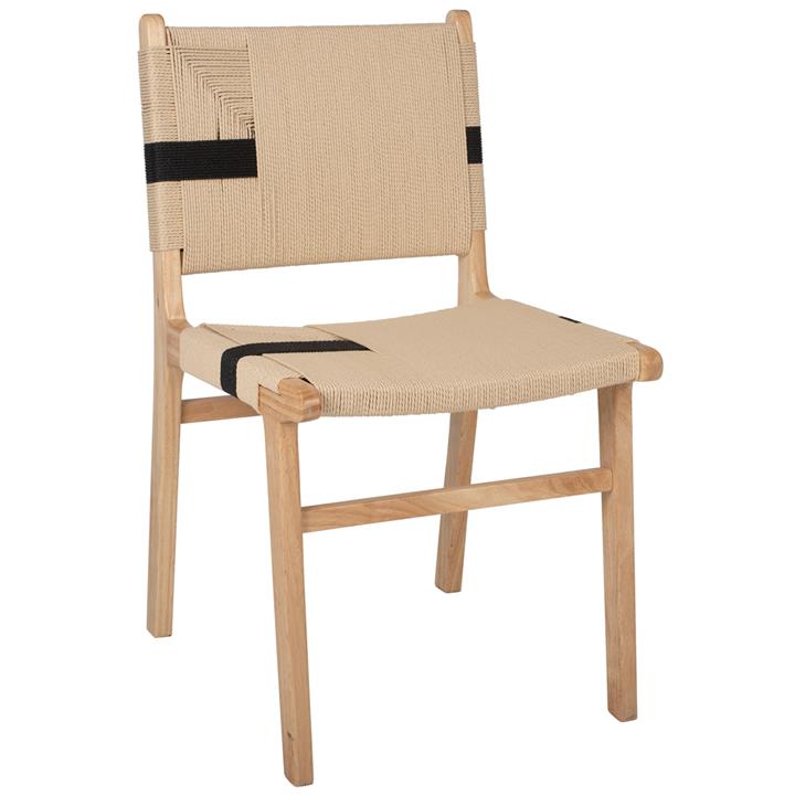 LEISURE CHAIR RUBBERWOOD AND ROPE IN NATURAL COLOR 49X59X86Hcm.HM9323.01