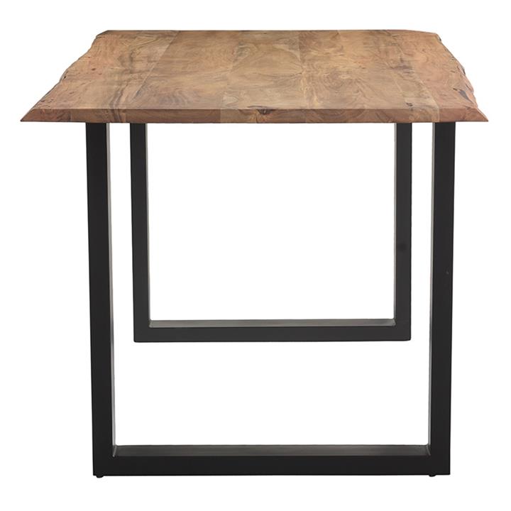 Adorn pakoworld table pine solid wood walnut-leg black 180x90x75.6cm