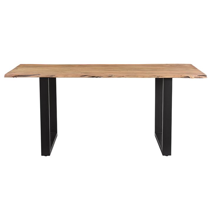 Adorn pakoworld table pine solid wood walnut-leg black 180x90x75.6cm