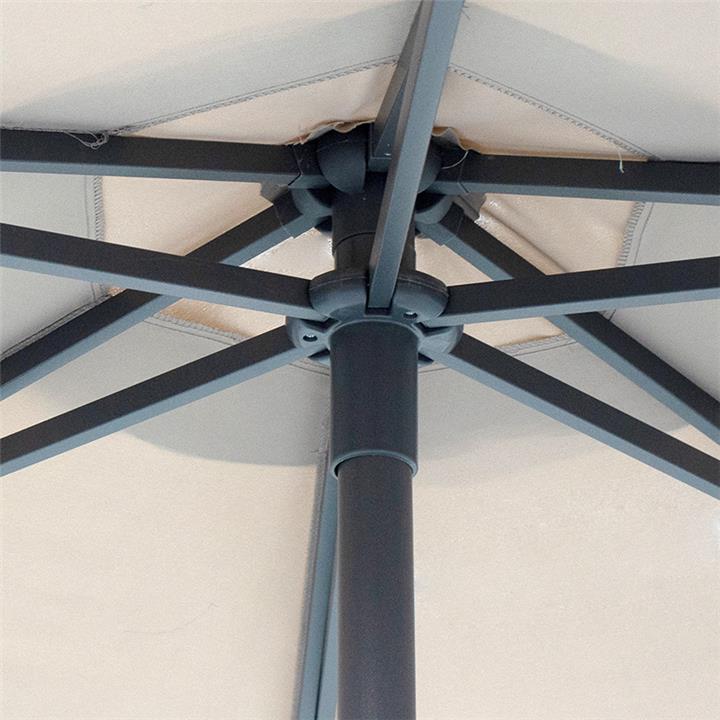 Ομπρέλα επαγγελματική Mongo pakoworld μέταλλο Φ2.3m μπεζ-ανθρακί