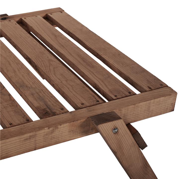 PROFESSIONAL SUNBED HM11431.01 FIR WOOD IN WALNUT SHADE 73x194x29-84,5H cm.