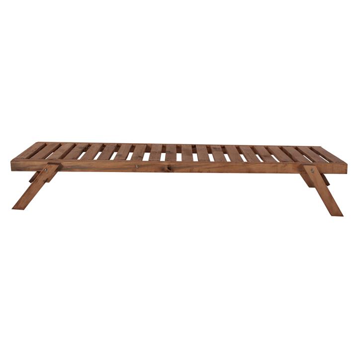PROFESSIONAL SUNBED HM11431.01 FIR WOOD IN WALNUT SHADE 73x194x29-84,5H cm.
