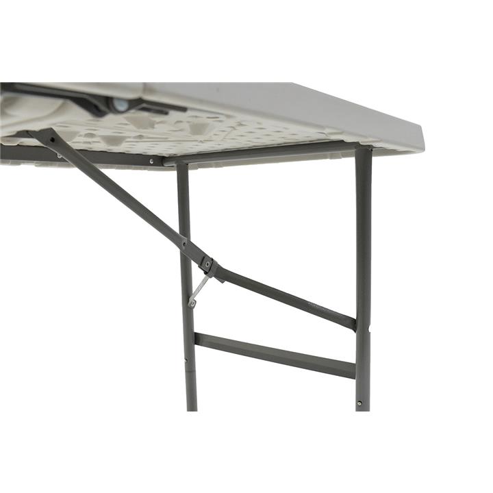 Commercial folding camping table Rodeo pakoworld with metal frame colour white 122x60x74cm