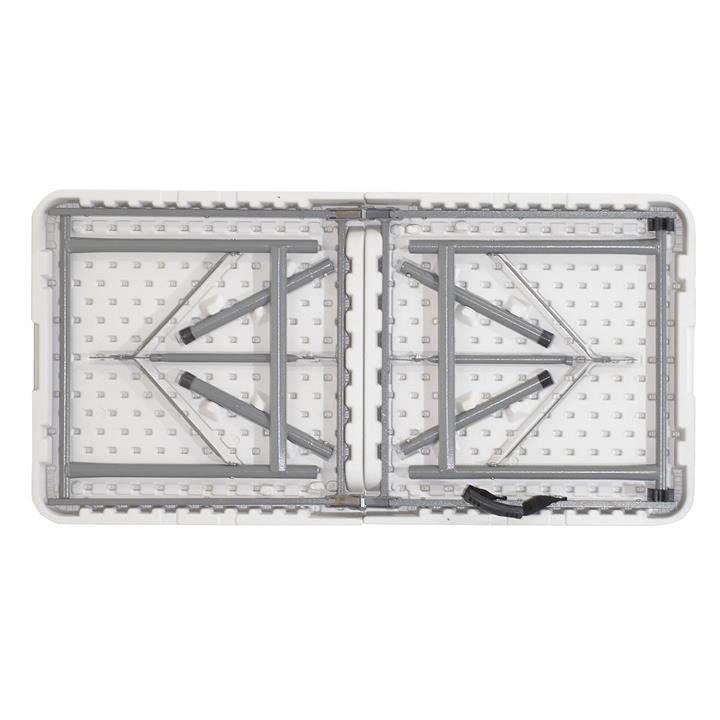 Commercial folding camping table Rodeo pakoworld with metal frame colour white 122x60x74cm